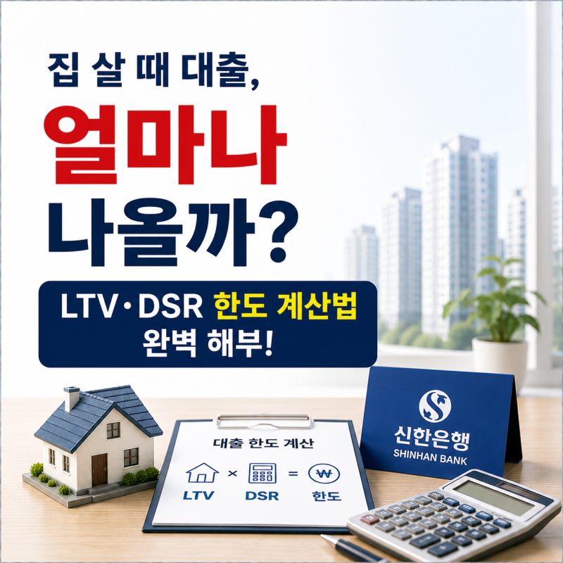 "내가 집을 살 때 대출은 과연 얼마나 나올까?" 신한은행 주택담보대출 LTV·DSR 한도 계산법 완....