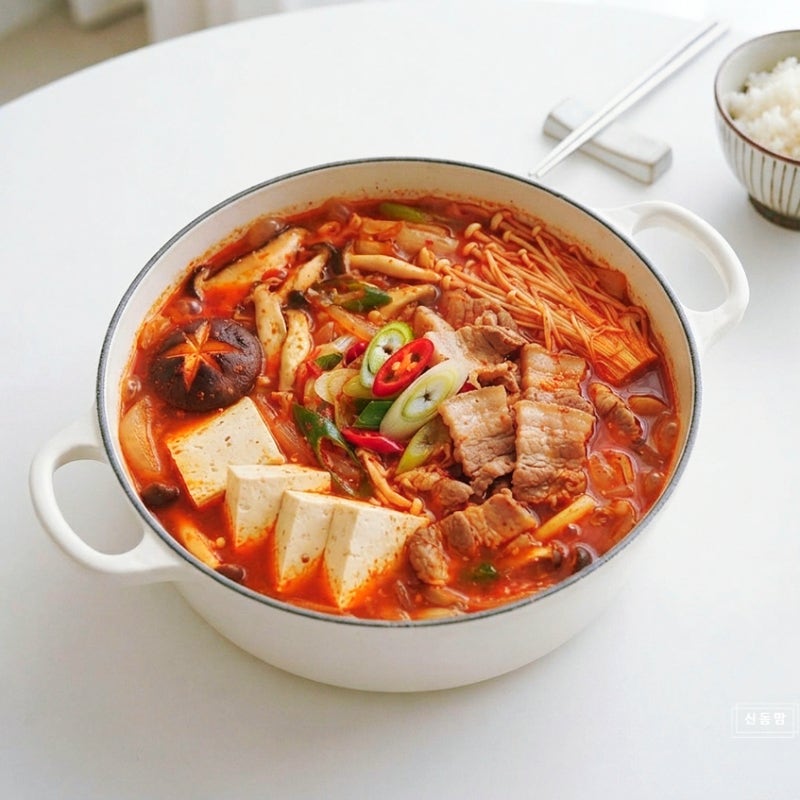 돼지고기 삼겹살 고추장찌개 만드는법 백종원 레시피