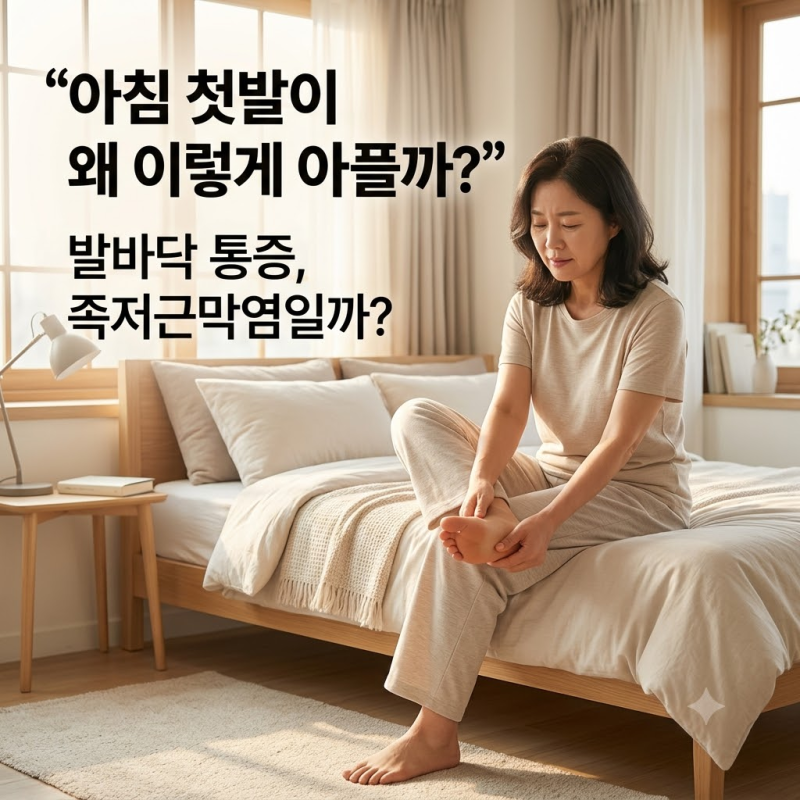 아침에 첫발 디딜 때 발바닥 통증, 족저근막염일까? 원인과 관리법