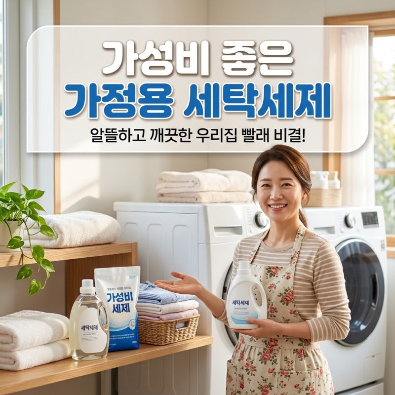 가성비 좋은 가정용 세탁세제 가격 비교 - 제일 저렴한 좋은 세탁세제는 무엇일까?