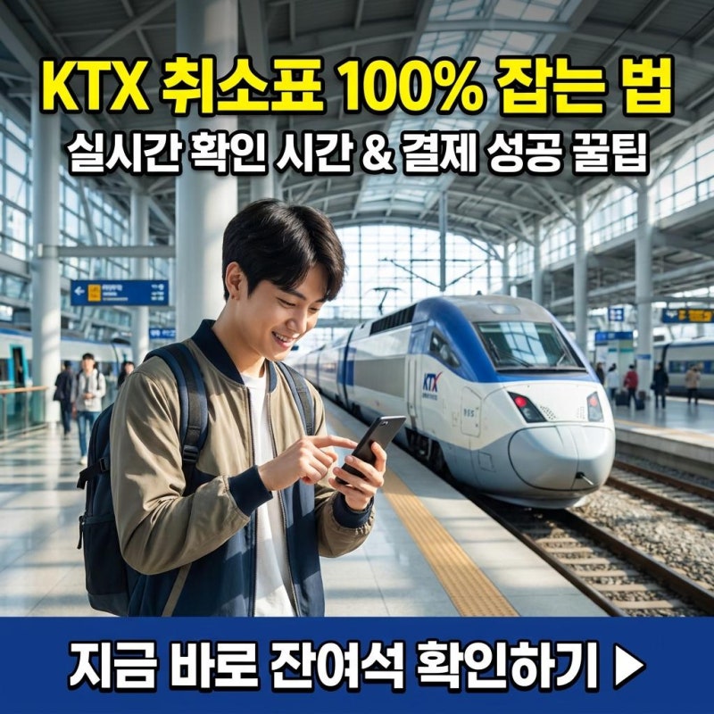 [명절 기차표] KTX 취소표 풀리는 시간 실시간 확인 및 결제 꿀팁