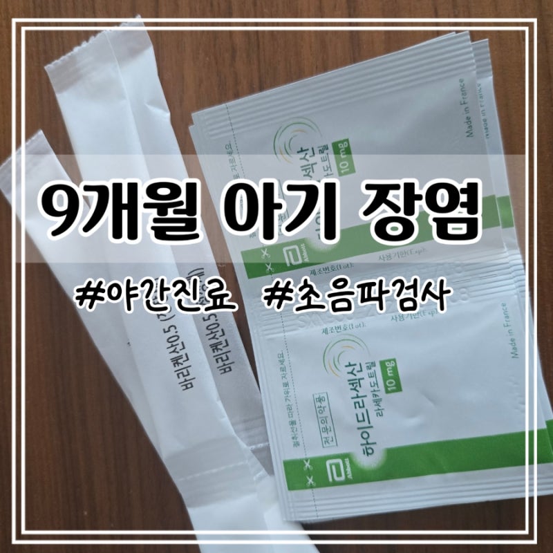 9개월 아기 장염 증상｜점액변으로 의정부 야간진료, 초음파 검사 후기