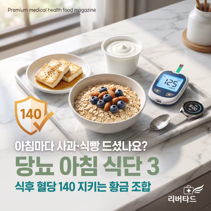 "아침마다 사과·식빵 드셨나요?" 식후 혈당 140 지키는 당뇨 아침 식단 3가지