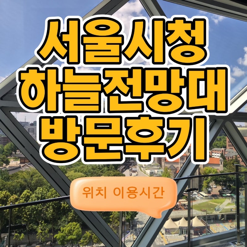 서울시청 하늘전망대 방문 후기 위치 운영시간 야간무료개방 대한민국역사박물관에서 서울....