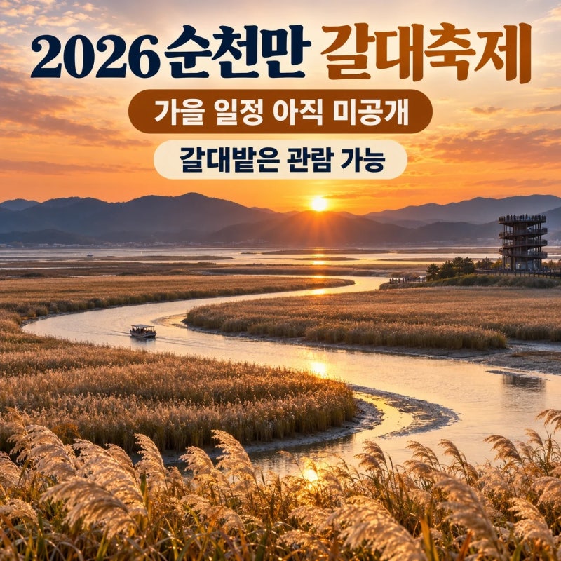 2026 순천만 갈대축제 일정｜순천만습지 갈대·입장료·운영시간 정리
