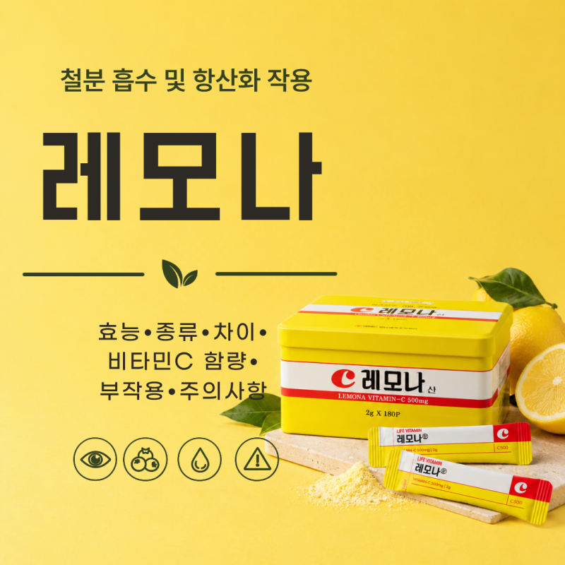 레모나 종류 차이 효능 7가지 비타민 C 함량 부작용 주의사항