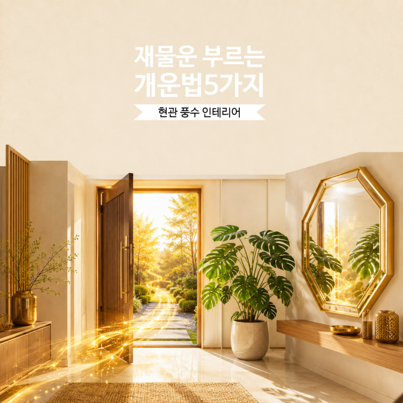 원룸 좁은 현관 풍수 : 돈 새는 자취방 신발 정리와 팔각거울 위치