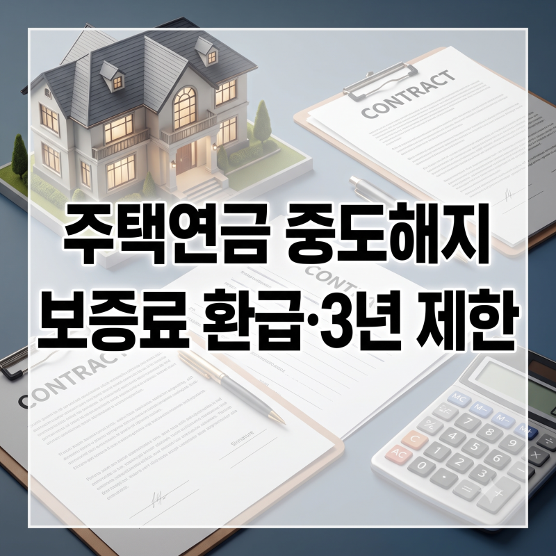 주택연금 중도해지 시 보증료 얼마나 돌려받나? 재가입 제한 조건 완벽 정리 (보증료 환급율....