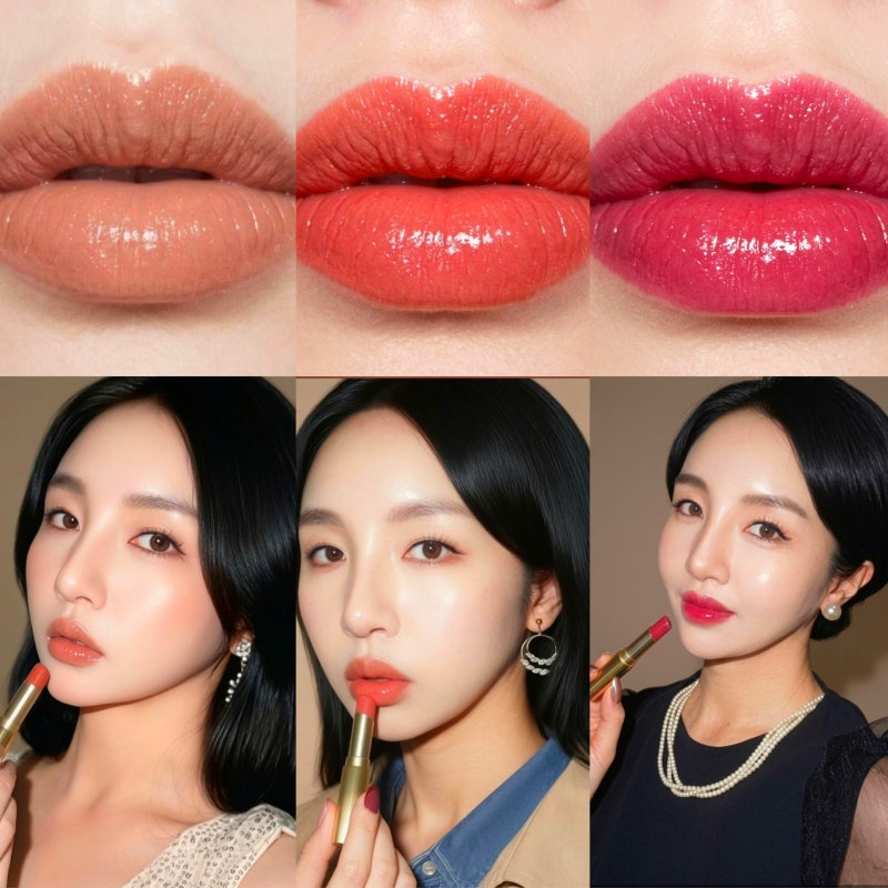 가을립스틱추천 샬랑 드 파리 오뜨 쥬얼 샤인 립스틱 어텀 컬렉션 전색상 발색