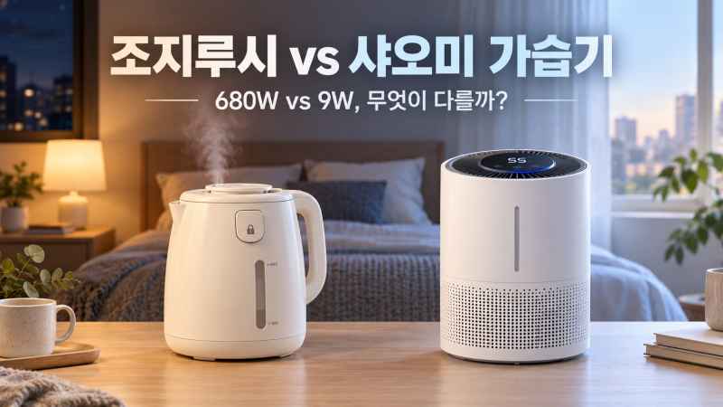 조지루시 가열식 vs 샤오미 기화식 가습기｜전기료·세척·필터비, 실제 후기는?