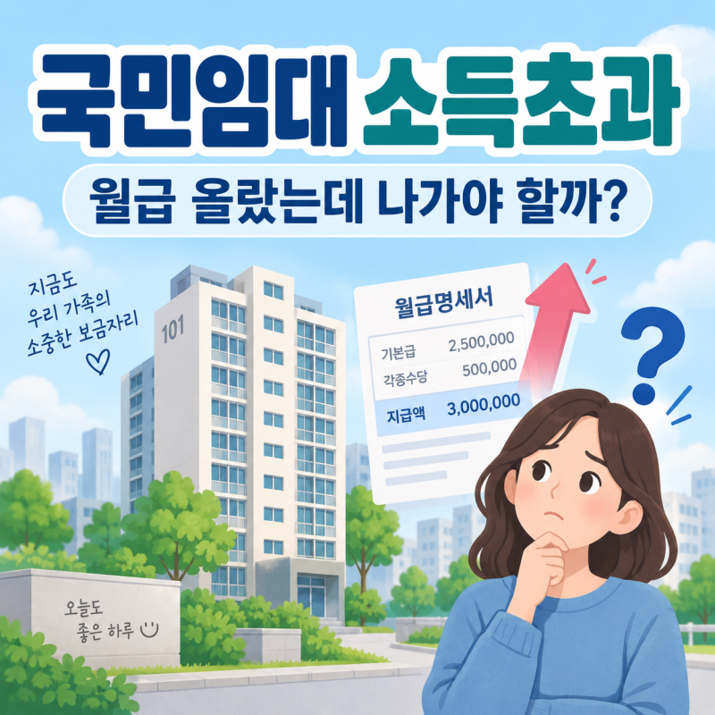 국민임대 소득 초과하면 퇴거할까? 재계약과 할증 쉽게 정리