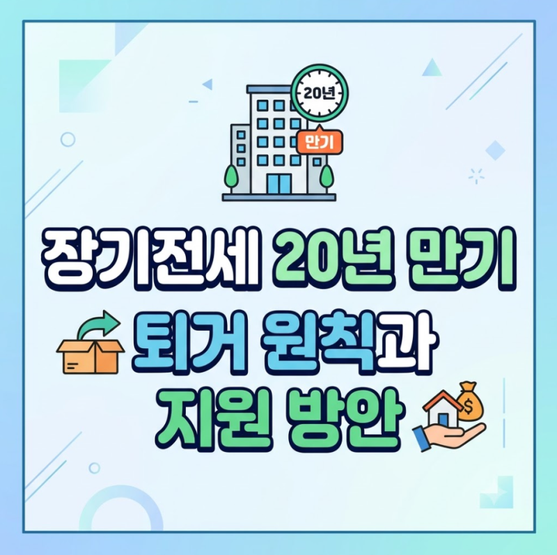 장기전세 20년 만기 퇴거 원칙과 지원 방안