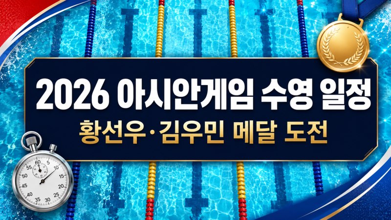 2026 아이치·나고야 아시안게임 수영 일정｜황선우·김우민 메달 전망·중계