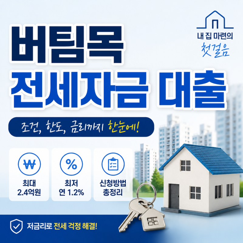 2026 버팀목 전세자금대출 핵심 요약: 소득 조건과 신청 서류 완벽 가이드
