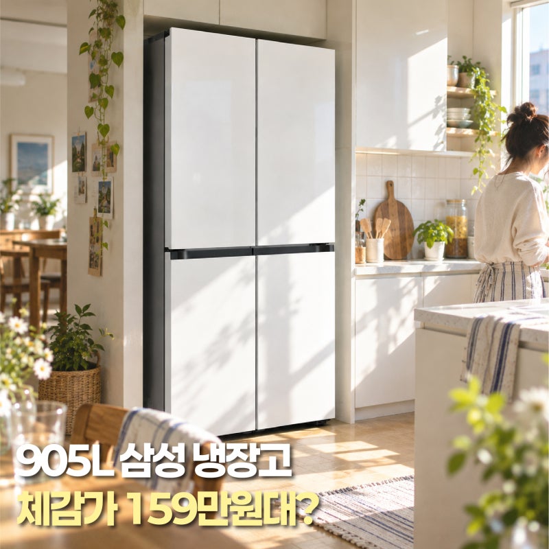 삼성 비스포크 AI 냉장고 905L, 체감가 159만원대 살 만할까?