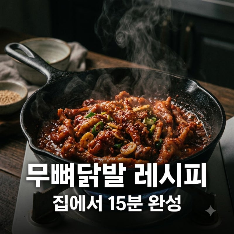 "배달비 3만원 아꼈다.." 무뼈닭발양념레시피 황금 비율로 집에서 15분 만에 끝내기