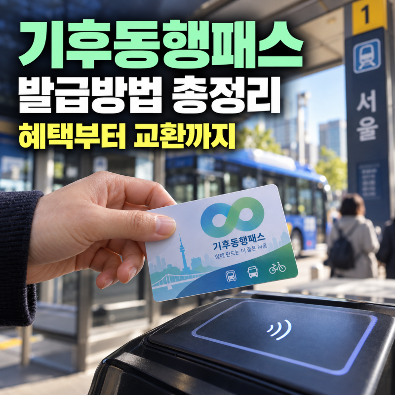 기후동행패스 발급방법 총정리: 혜택, 구매, 충전부터 교환까지