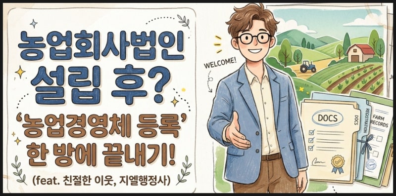 농업회사법인 설립 후 경영체 등록 시 확인해야 할 사항과 신청 서류