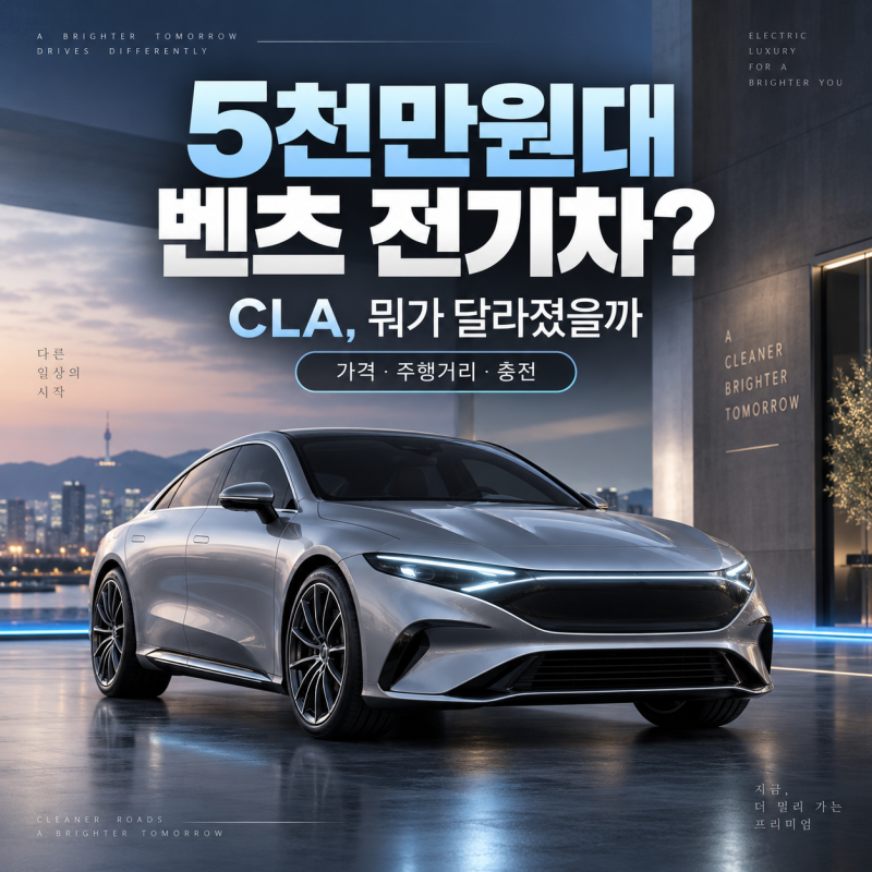5천만원대부터 시작하는 고급 외제차, 벤츠 CLA 전기차 가격부터 주행거리 충전 성능까지 총....