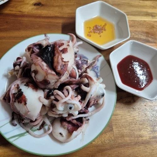 갑오징어 숙회 삶는법 물없이 찌는 조리법