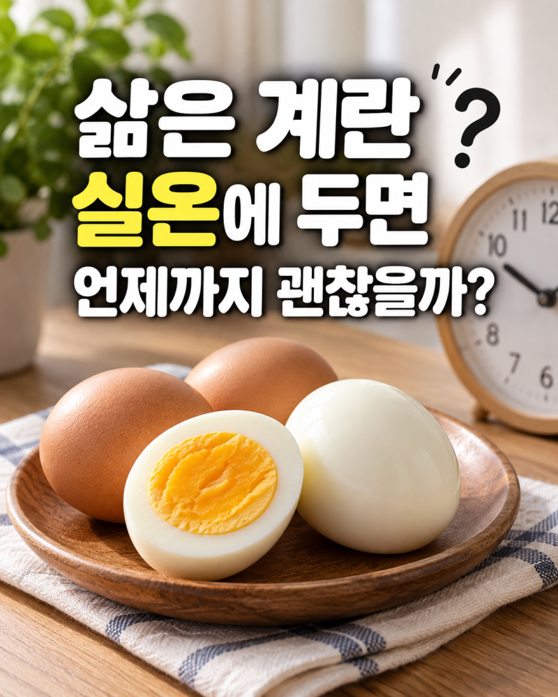삶은 계란 실온 보관 시간, 몇 시간까지 먹어도 될까?