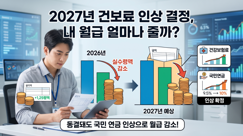 2027년 건강보험료율 결정, 내 월급에서 얼마가 더 빠질까
