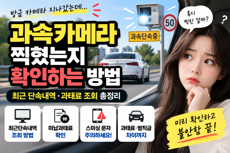 과속카메라 찍혔는지 확인하는 방법｜최근 단속내역·과태료 조회 총정리