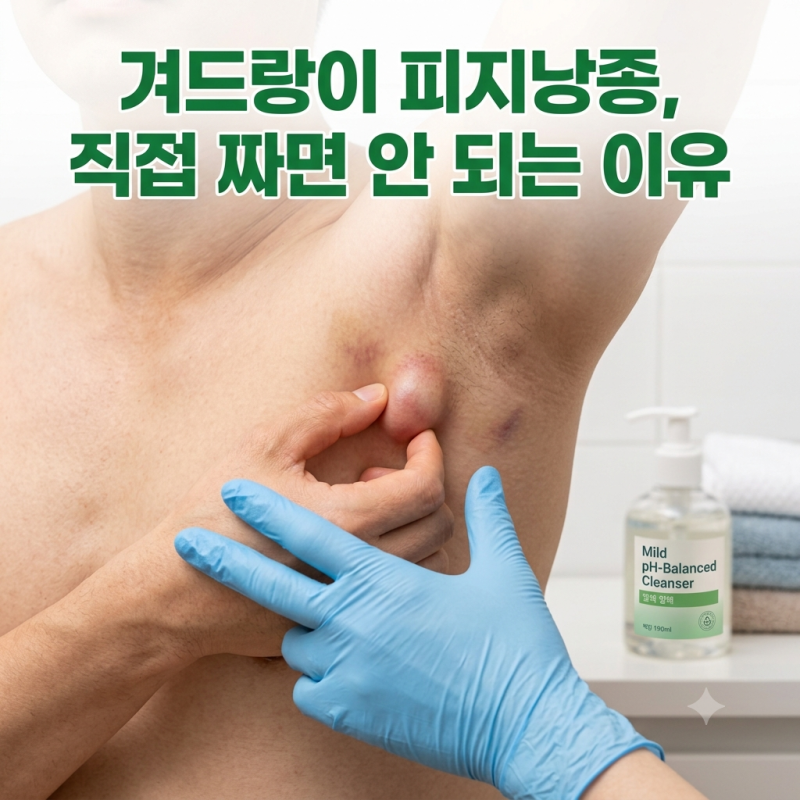 겨드랑이피지낭종 갑자기 만져지는 동그란 멍울, 직접 짜면 안 되는 이유