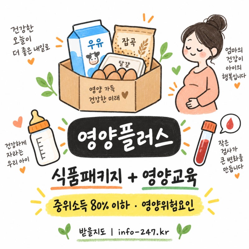 영양플러스 임산부 식품 지원, 보건소 검사부터 받아보세요