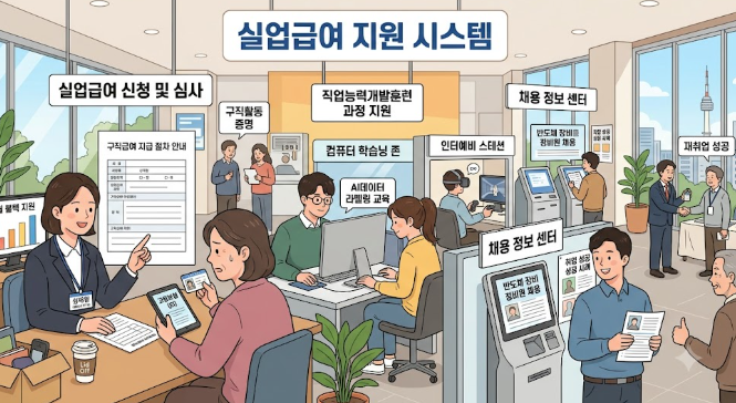 실업급여 신청 방법 자격 기간 절차 준비물 서류 정리