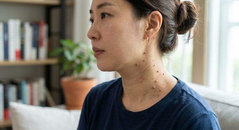 쥐젖, 양성 피부 종양 목주변 겨드랑이, 제거 방법 비용 흉터관리