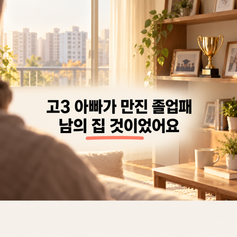 고3 아들 둔 홍인규가 목동에서 남의 졸업패를 쓰다듬었어요, 이게 답이라는데 맞나요?