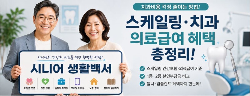 스케일링·치과 의료급여 혜택 총정리｜시니어 치과비용 줄이는 방법
