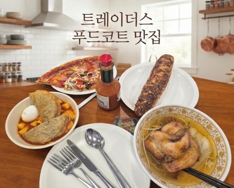 트레이더스 푸드코트에서 점심 해결!