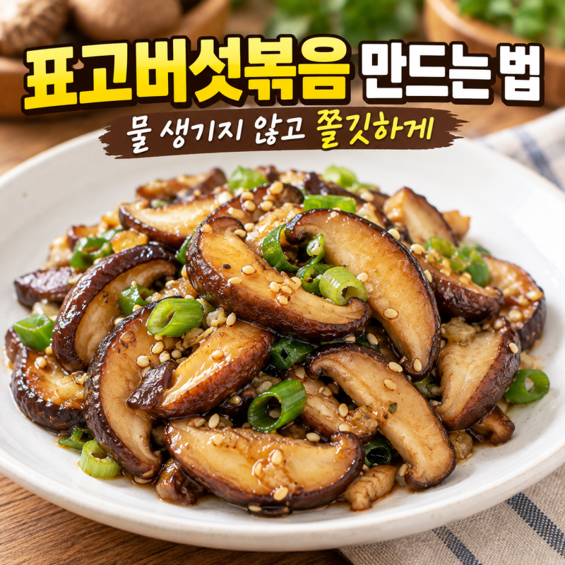 ★ 표고버섯볶음 만드는 법, 물 생기지 않고 쫄깃하게 볶는 팁!!