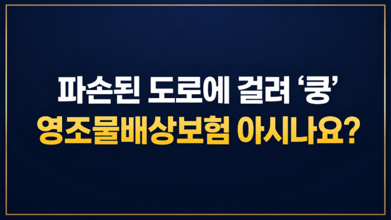 영조물배상책임보험 청구 방법: 보도블록 사고 접수처·필요서류