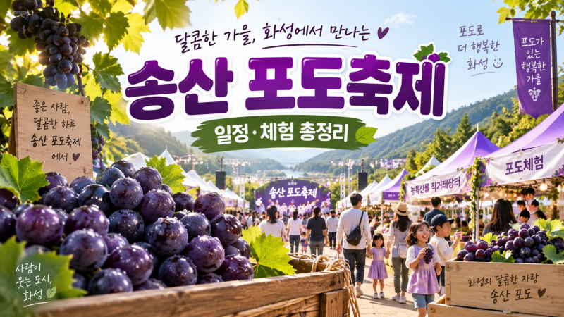 2026 화성 송산 포도축제 일정·장소·포도밟기·체험 총정리