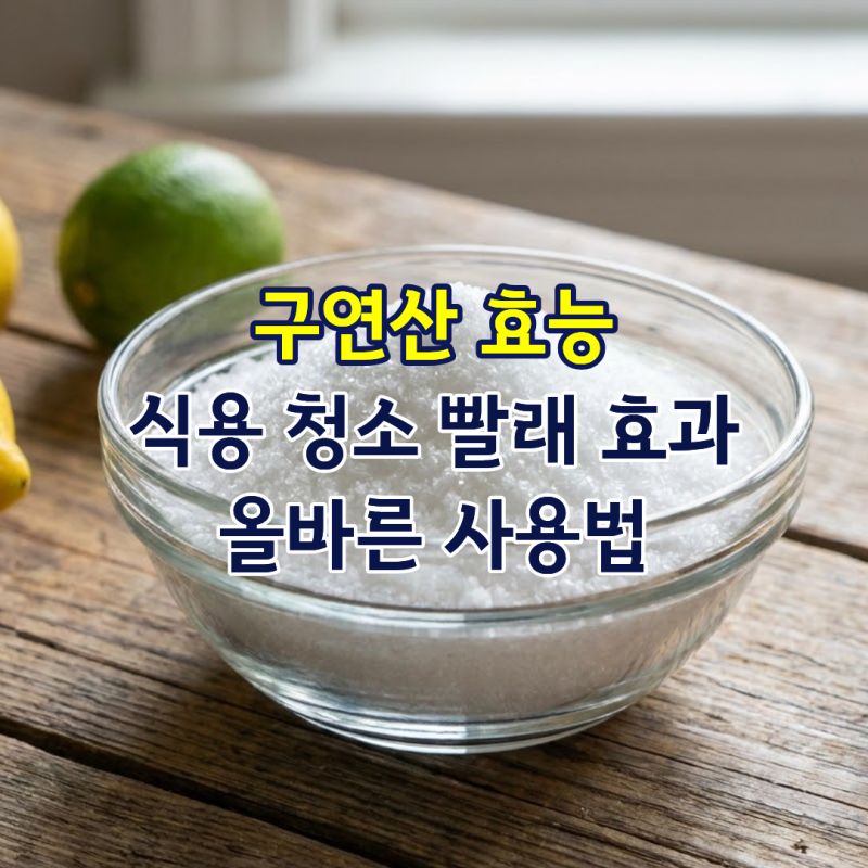 구연산 효능 식용 청소 빨래 효과와 올바른 사용법