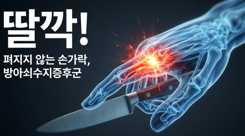 방아쇠수지증후군 억지로 펴면 터널 찢어집니다