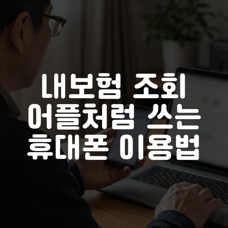 내보험 조회 어플처럼 쓰는 휴대폰 이용법