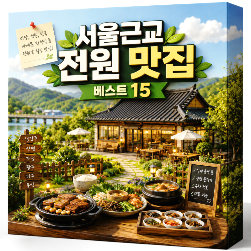 서울근교 전원 맛집 BEST15정원에서 즐기는 한정식·바베큐(남양주·양평·가평·광주·파주 주....
