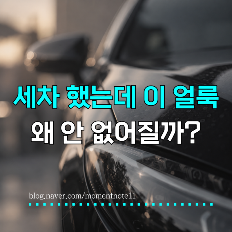 “세차했는데 왜 더 지저분해 보이지?” 자동차 워터스팟 안 없어지는 이유