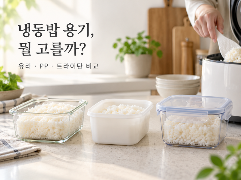 냉동밥 용기 유리·PP·트라이탄 비교｜전자레인지엔 어떤 용기가 좋을까?