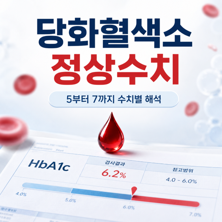 당화혈색소 정상수치 표, 5부터 7까지 수치별 해석