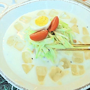 두부면 요리 초간단 콩국수 만들기 고소한 시판 콩물 두부요리