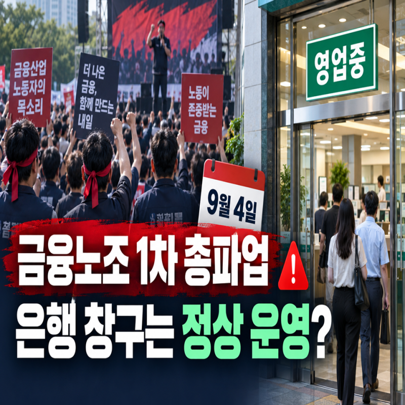 금융노조 9·4 총파업, 은행 영향과 다음 쟁점 정리