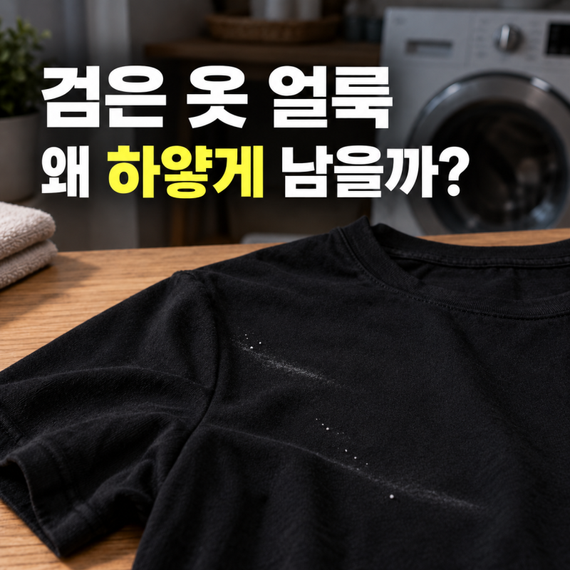 검은 옷을 세탁했는데 하얀 얼룩이 생기는 이유