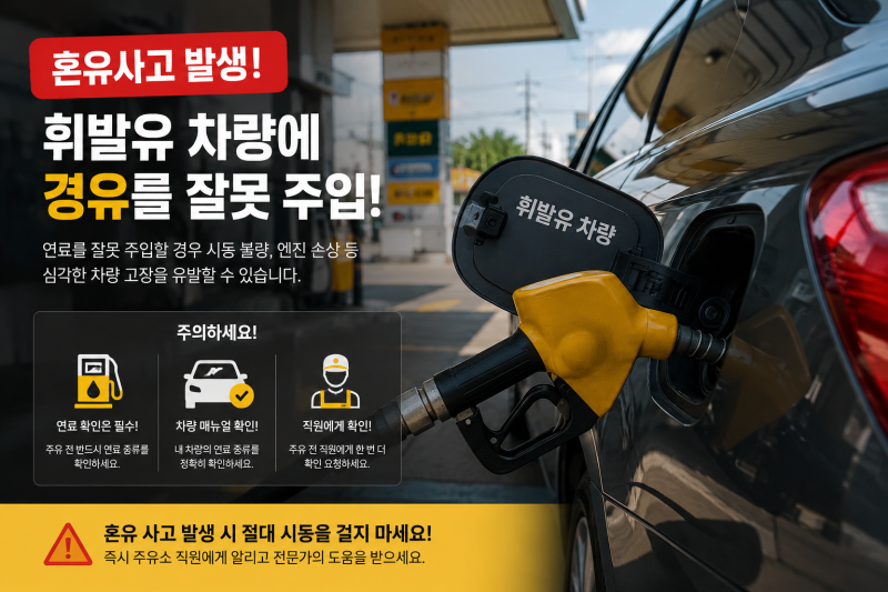 부산 사하구 주유소 혼유사고 l 휘발유 탱크에 경유 넣어 차량 180대 피해