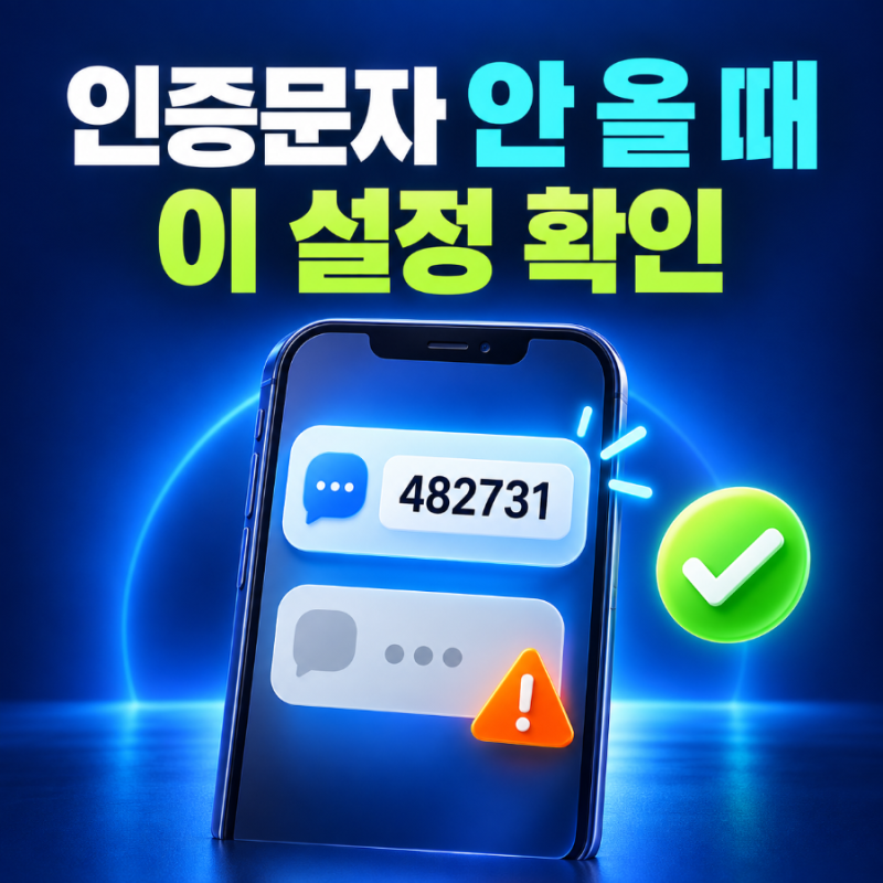 휴대폰 본인인증 문자가 안 올 때｜차단번호·스팸함·통신사 설정 확인