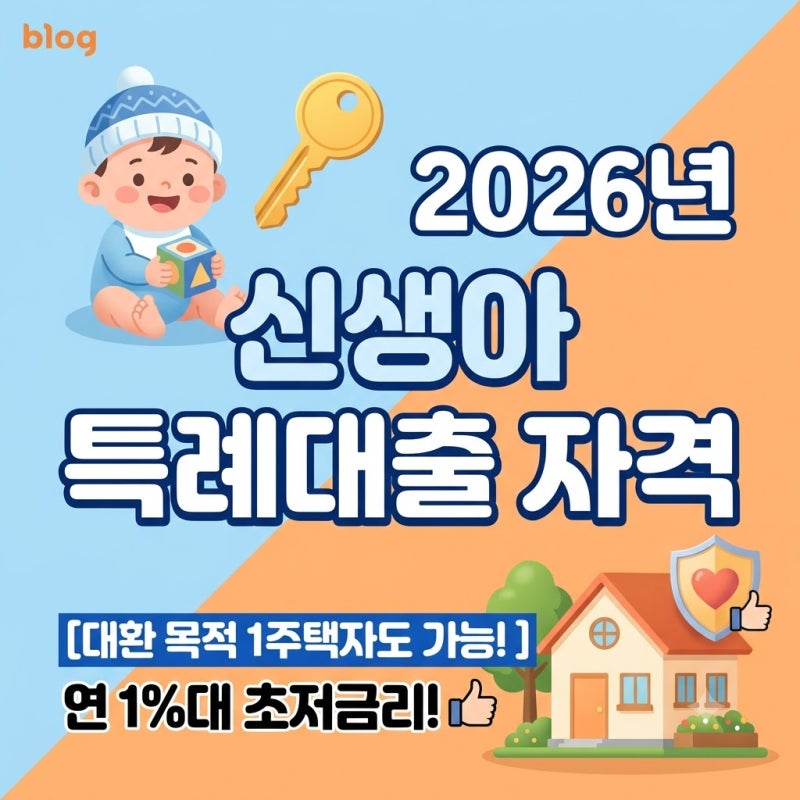 2026년 신생아 특례대출 자격 조건 및 조건 완화 핵심 정리 (소득·자산·대상 주택)